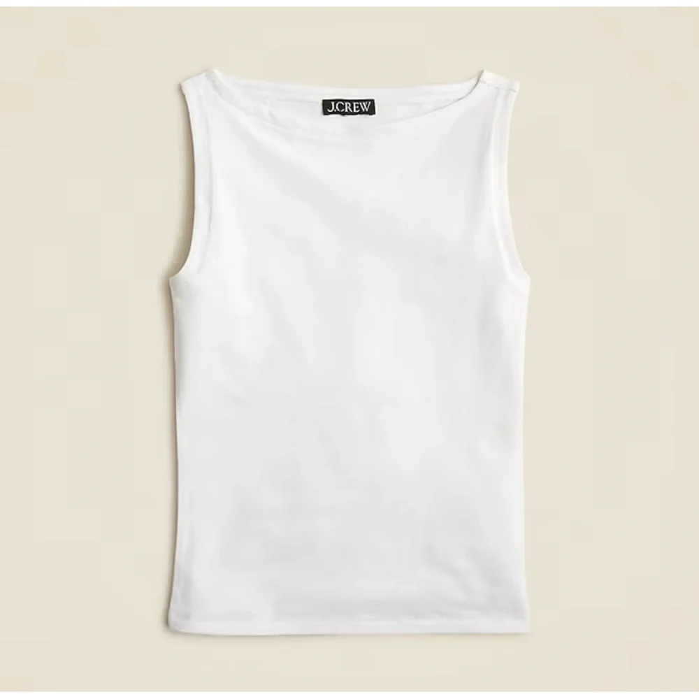 NWT J. Crew Stretch Cotton Shell Top White